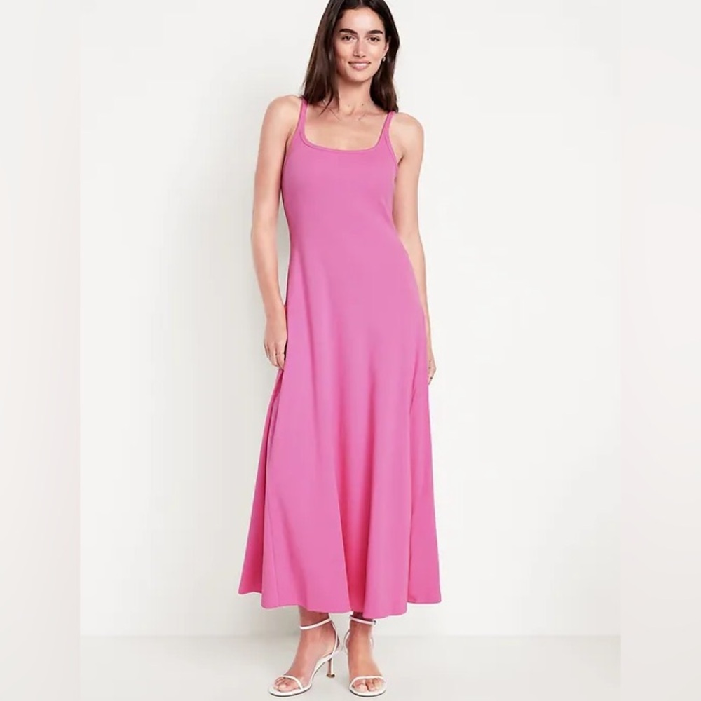Old Navy Pink Maxi Dress with Tank Top Straps